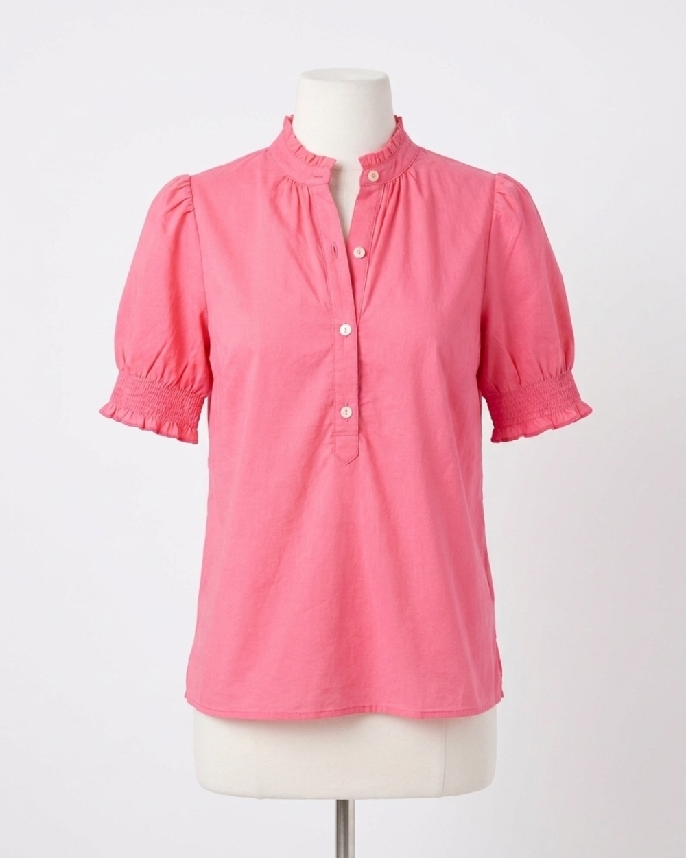 NEW SOUTHERN TIDE meadow lawn blouse in camelia rose pink